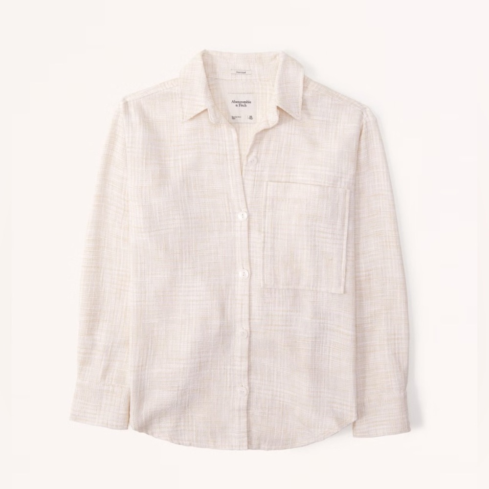Abercrombie & Fitch Cream Button Down Shirt